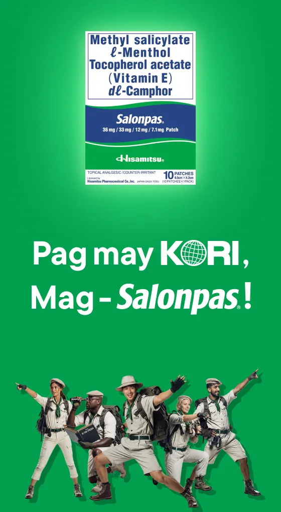 Para sa KORI, gumamit ng Salonpas®.